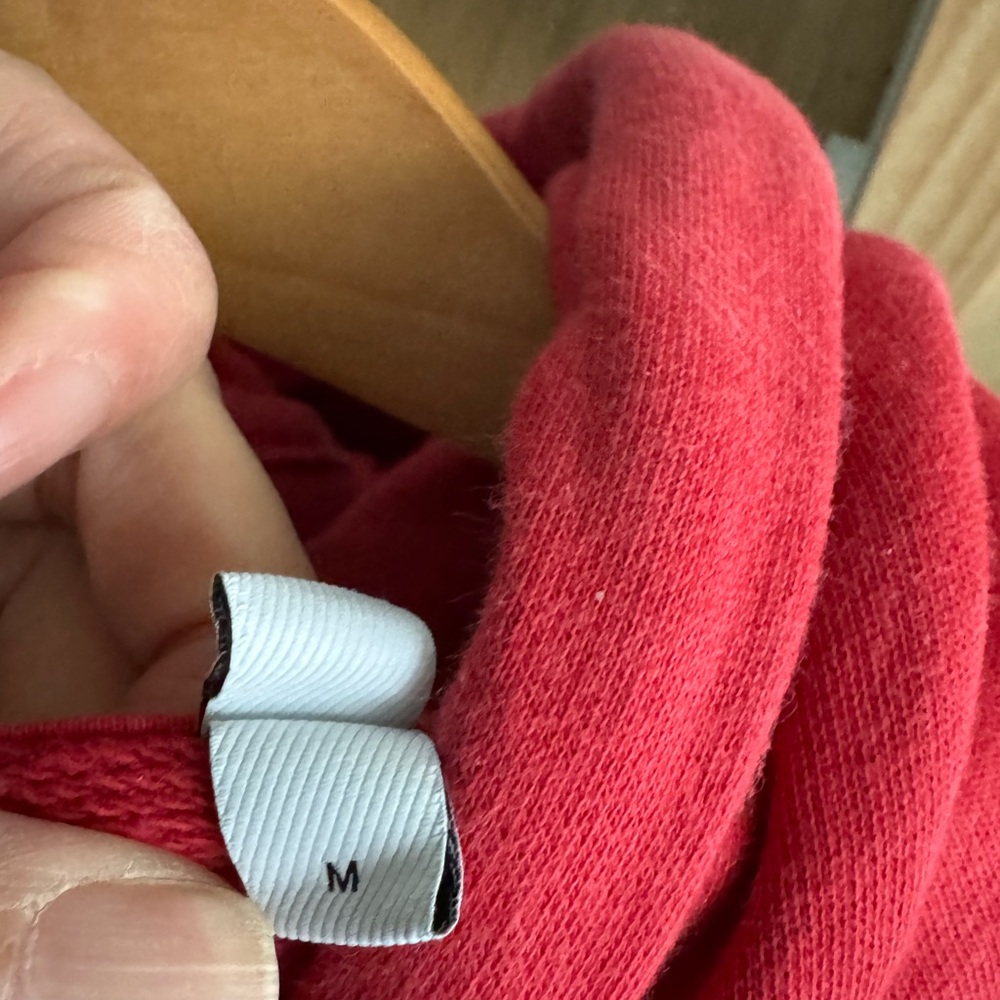 Burberry Red Hoodie with Large White Love Graphic - Picture 3 of 5